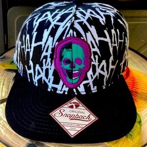 SUICIDE KINGS Hat Cap SNAPBACK Adjustable JOKER HAHA Allover RARE DC COMICS